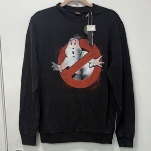 MENS BLACK GHOSTBUSTERS CREWNECK SWEATER!